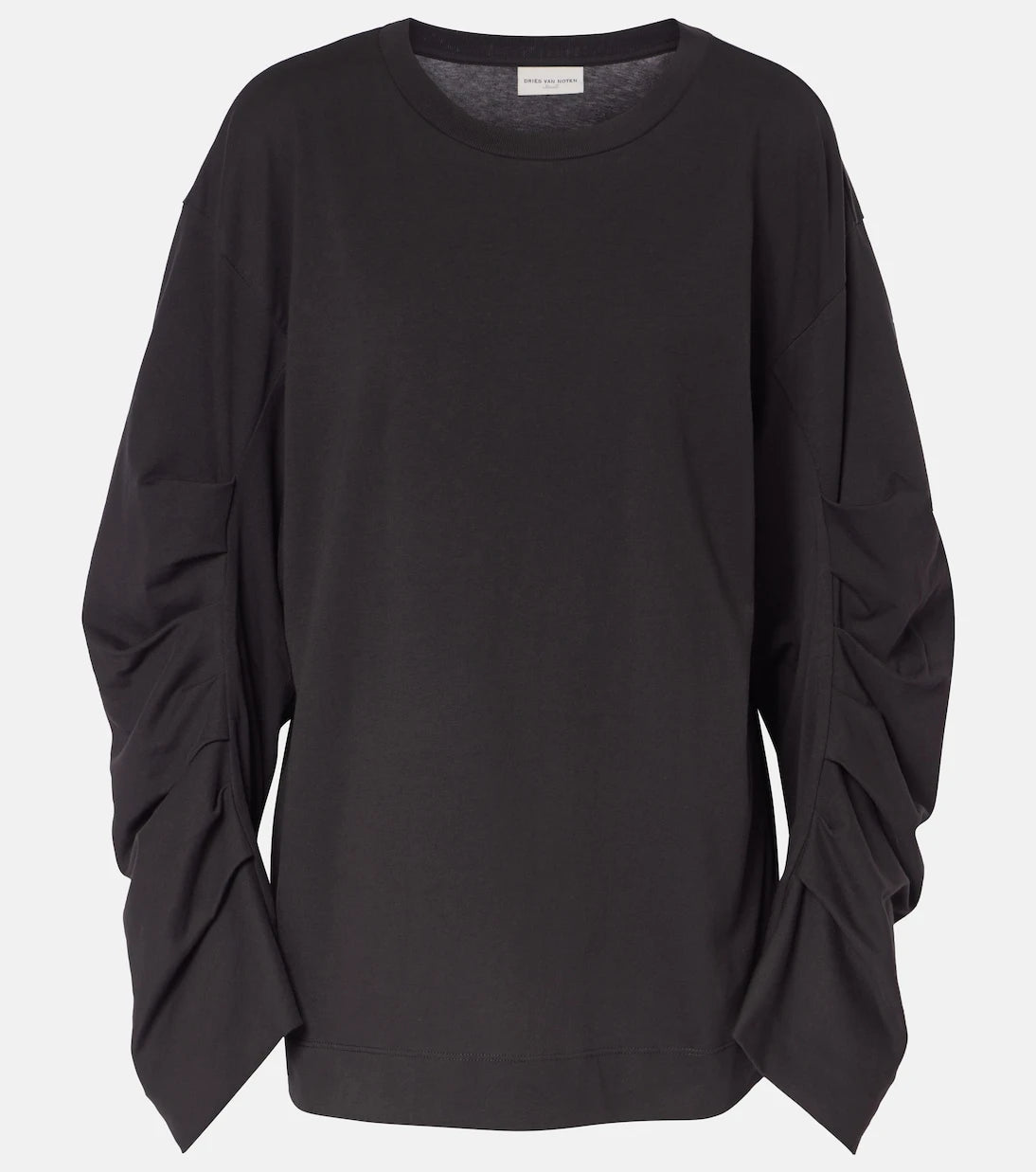 Dries Van Noten - Ruched cotton jersey sweatshirt