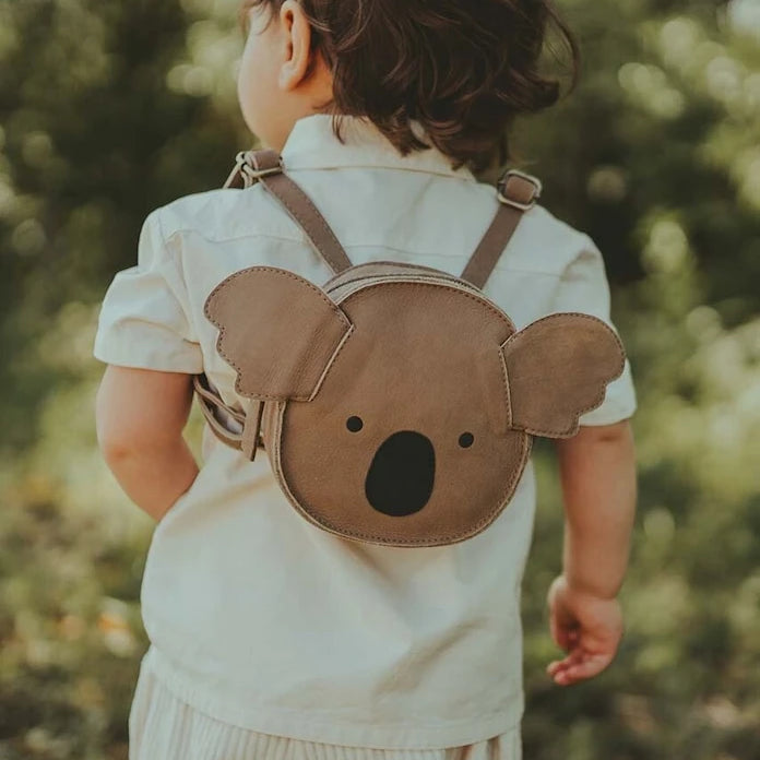 Детска кожена раница Donsje Kapi Classic Backpack Koala