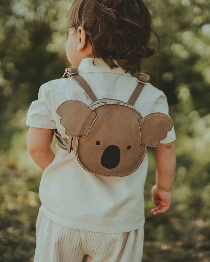 Donsje Kapi Classic Backpack Koala Çocuk Deri Sırt Çantası