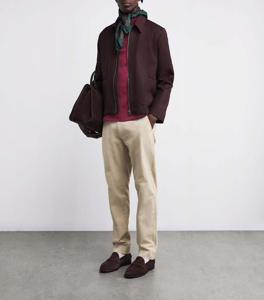 Cotton Mesh Slim Fit Polo Shirt