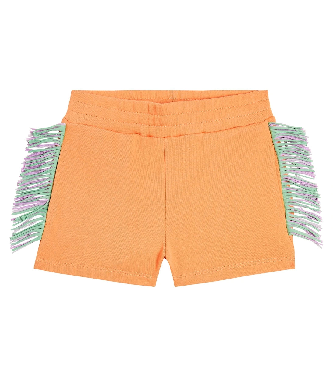 Stella McCartney Kids - Fringed cotton jersey shorts