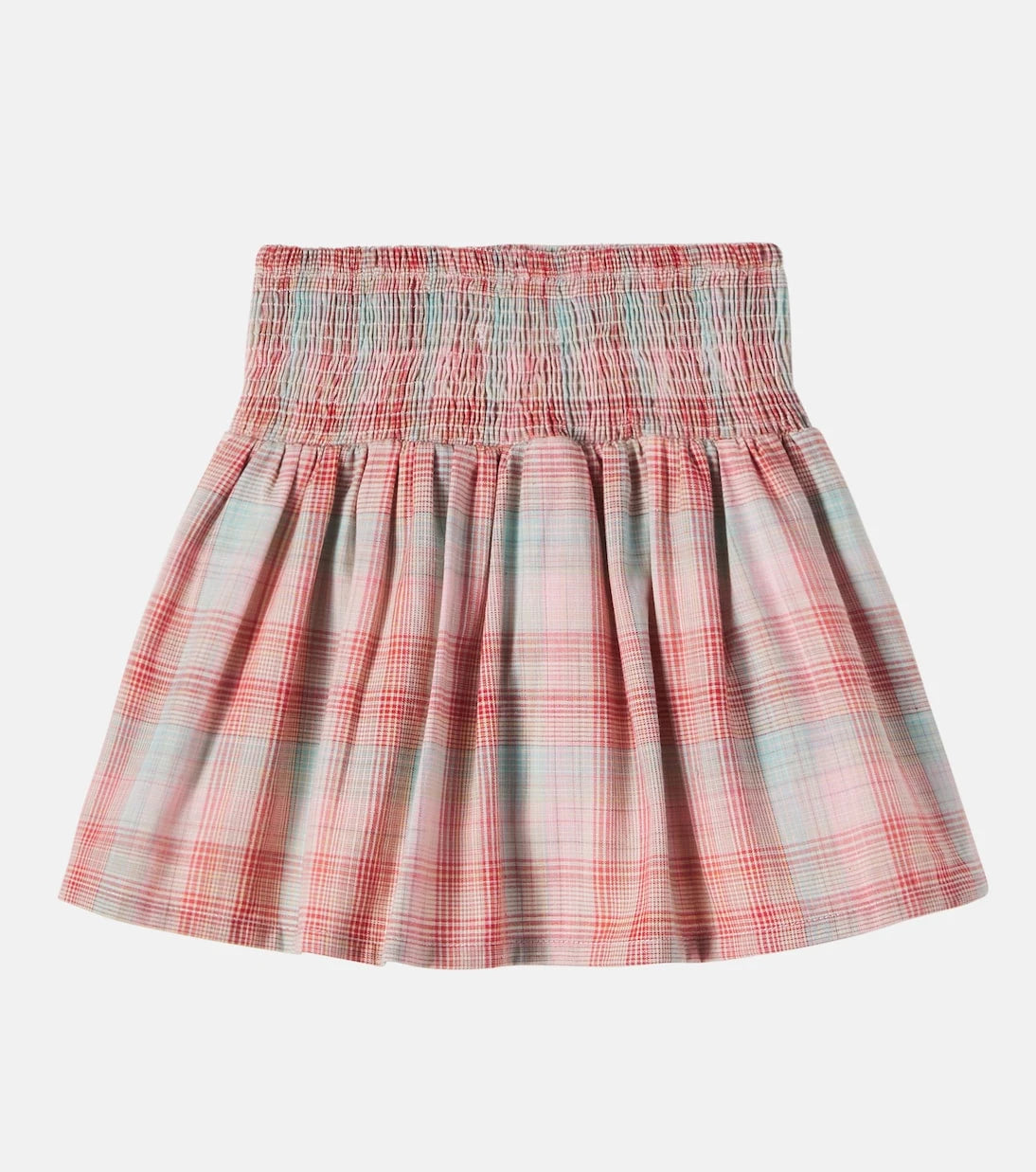Bebe Organic - Nicole plaid shirred cotton skirt