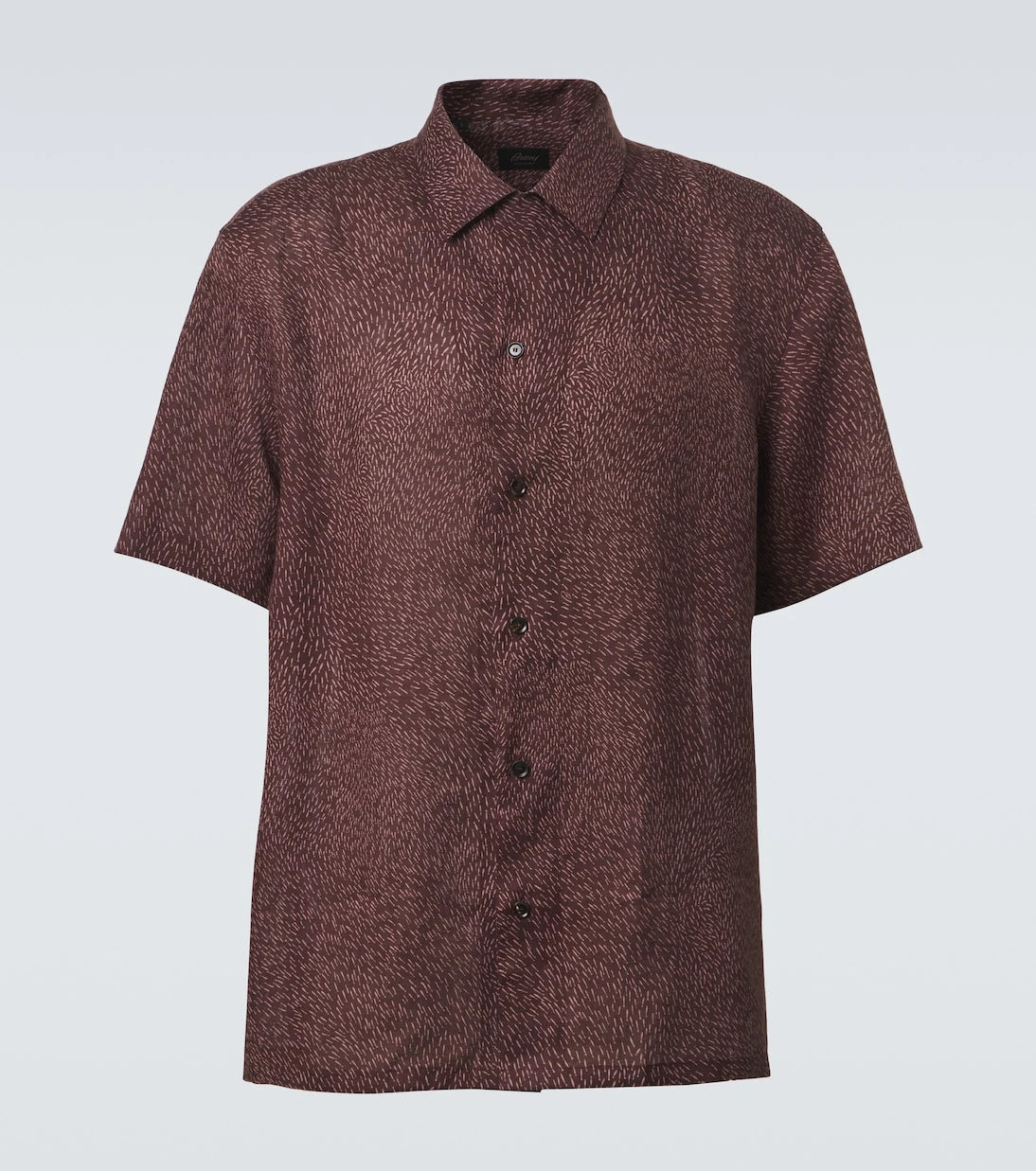 Brioni - Printed linen bowling shirt