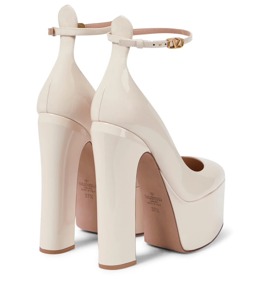 Valentino Garavani - Tan-Go patent leather platform pumps