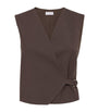 Brunello Cucinelli Brown Tropical Luxury Wool Vest