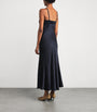 Sandro Paris Blue Satin Maxi Dress