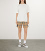 Burberry Beige Cotton Check Sneakers
