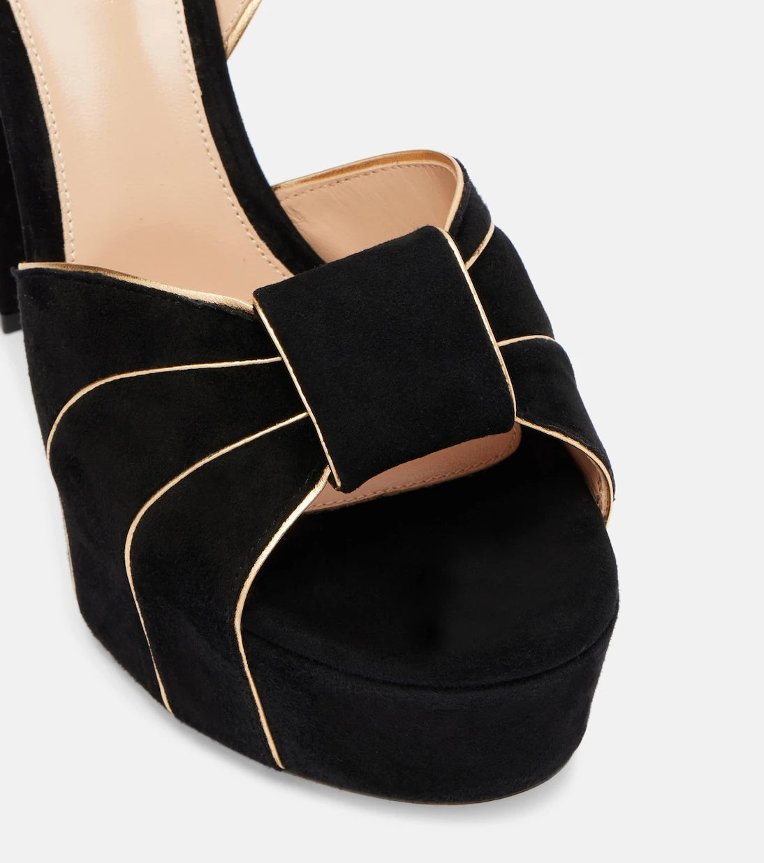Gianvito Rossi - 125 bow-detail suede platform sandals
