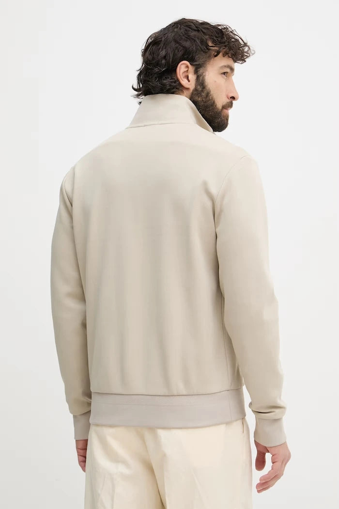 BOSS fermuarlı erkek pamuklu sweatshirt H-Shepherd 100