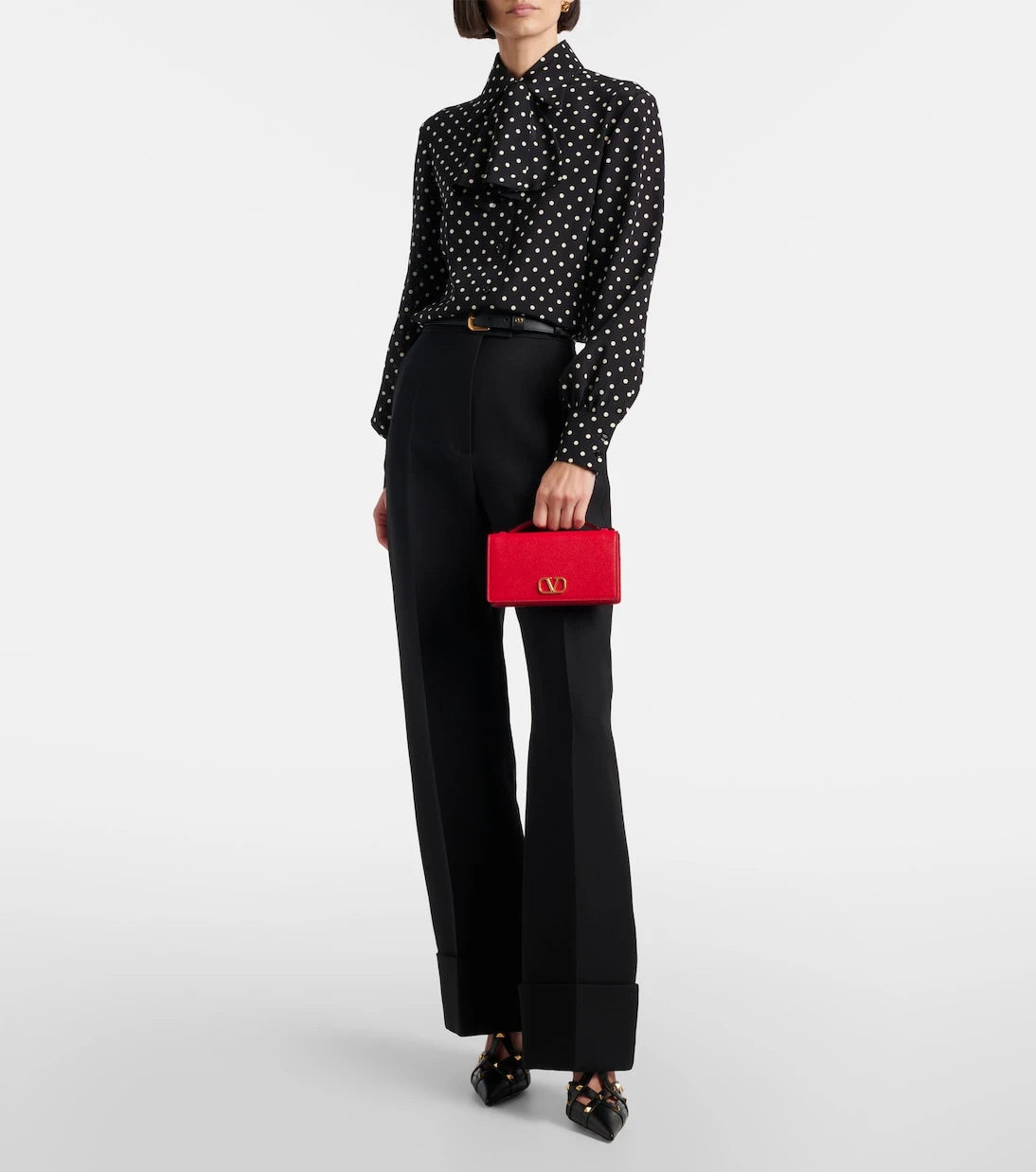 Valentino Garavani - VLogo Mini leather wallet on chain