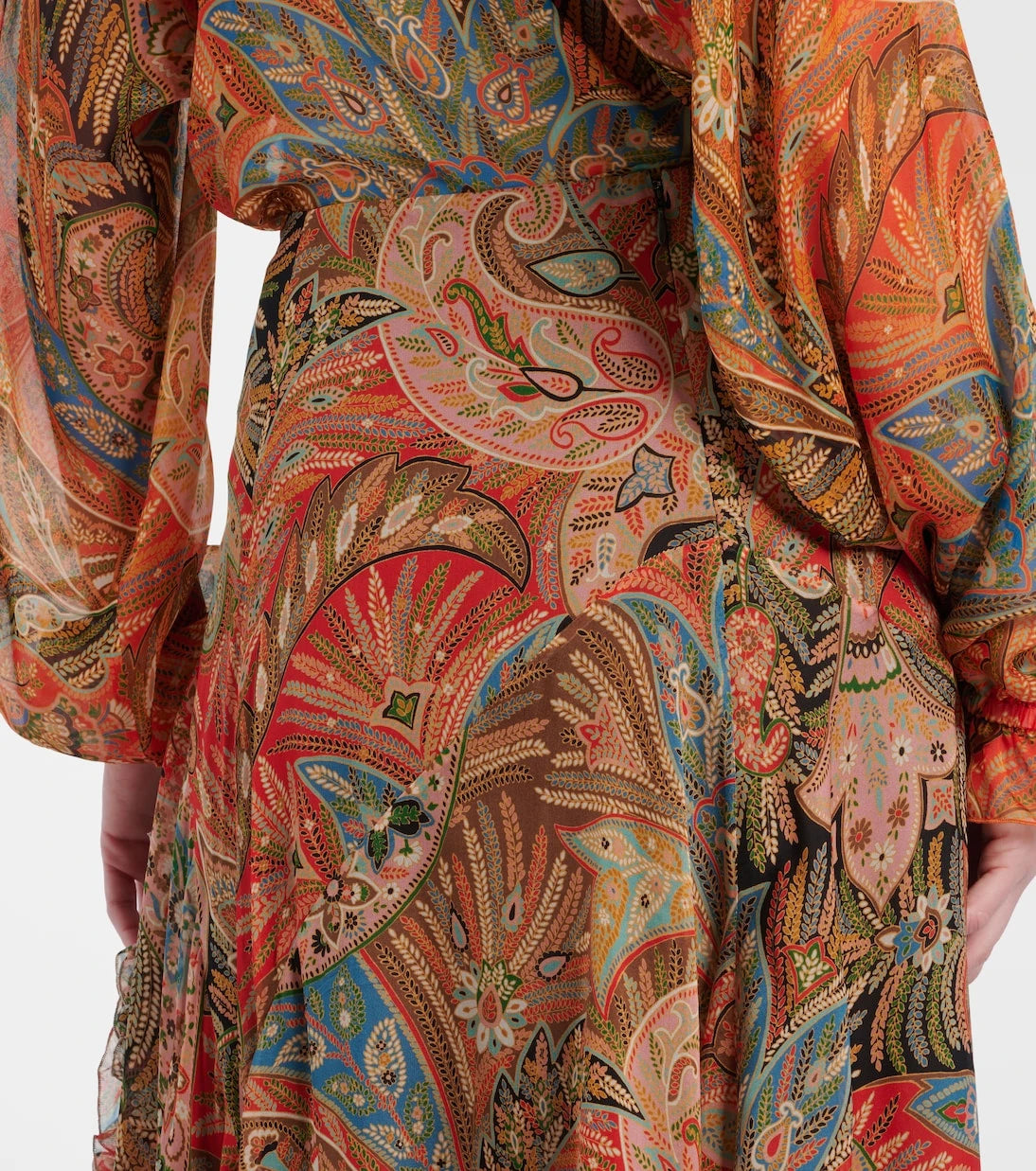 Etro - Printed silk maxi skirt