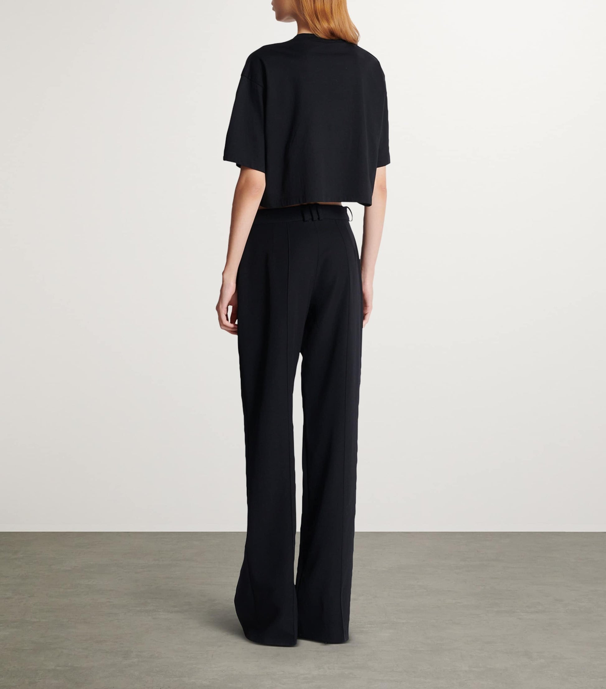 Black Cropped Logo T-Shirt