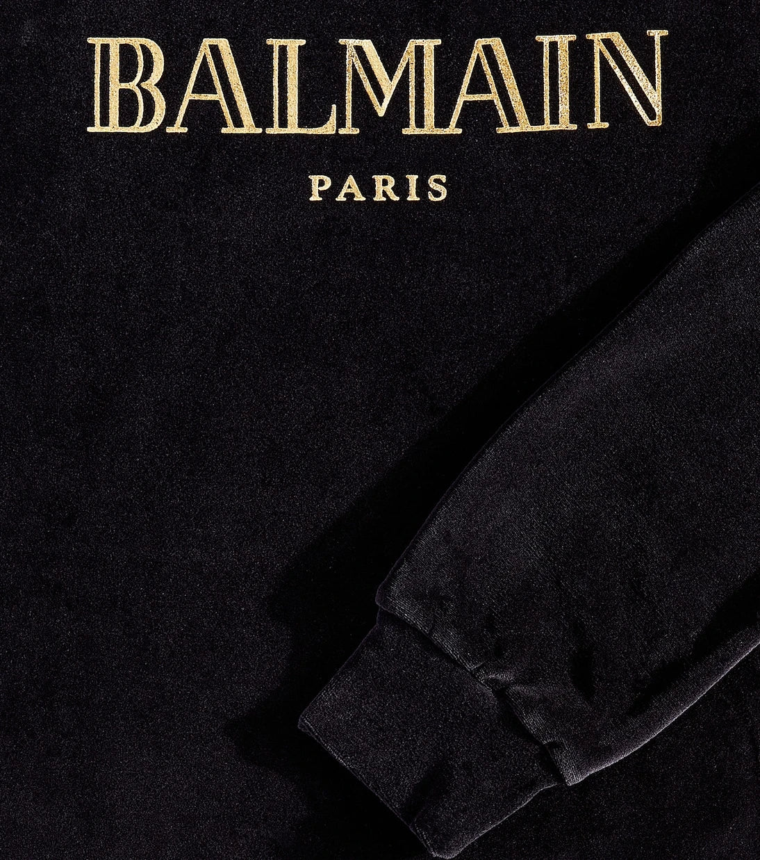 Balmain Kids - سويت شيرت من القطن المخلوط بطبعة شعار الماركة