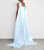 Huishan Zhang Blue Satin Embellished Amoret Gown