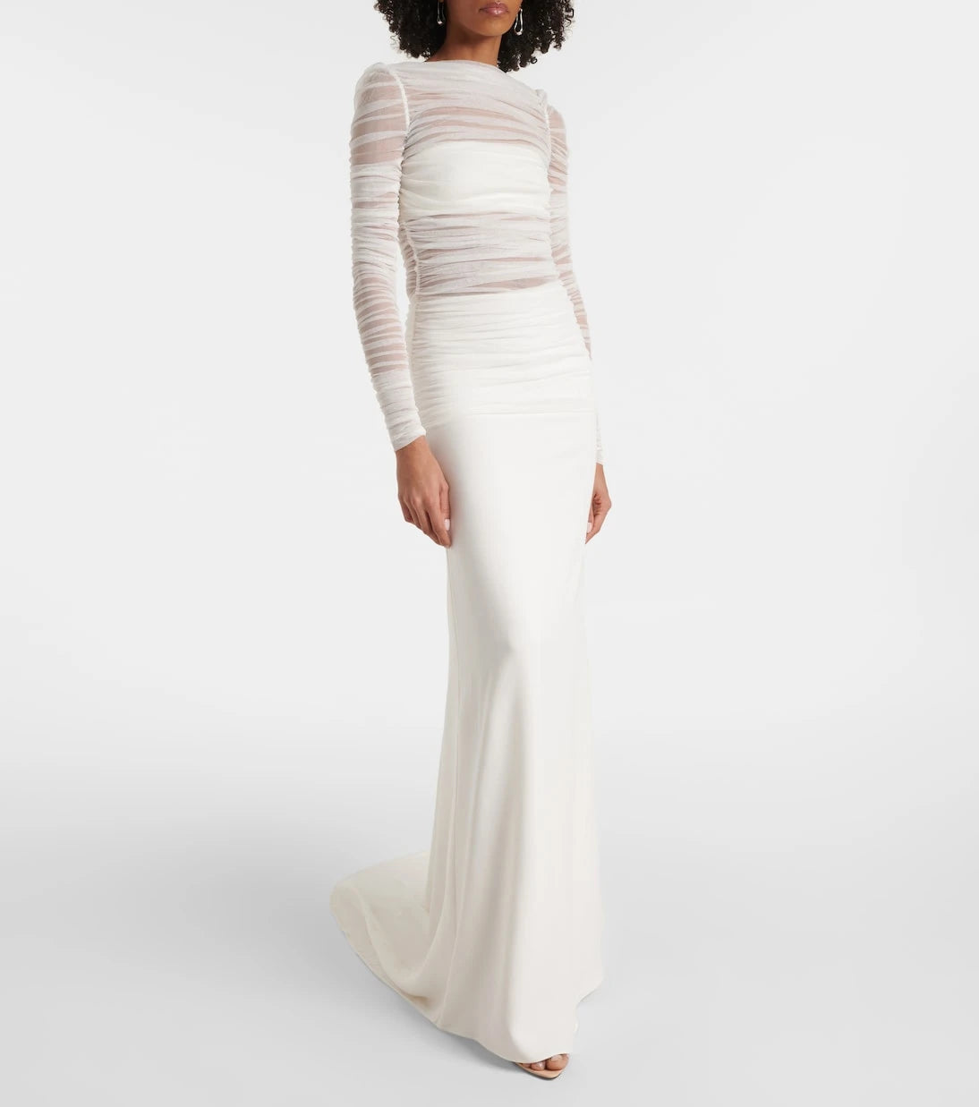 Christopher Esber - Bridal veiled silk tulle gown