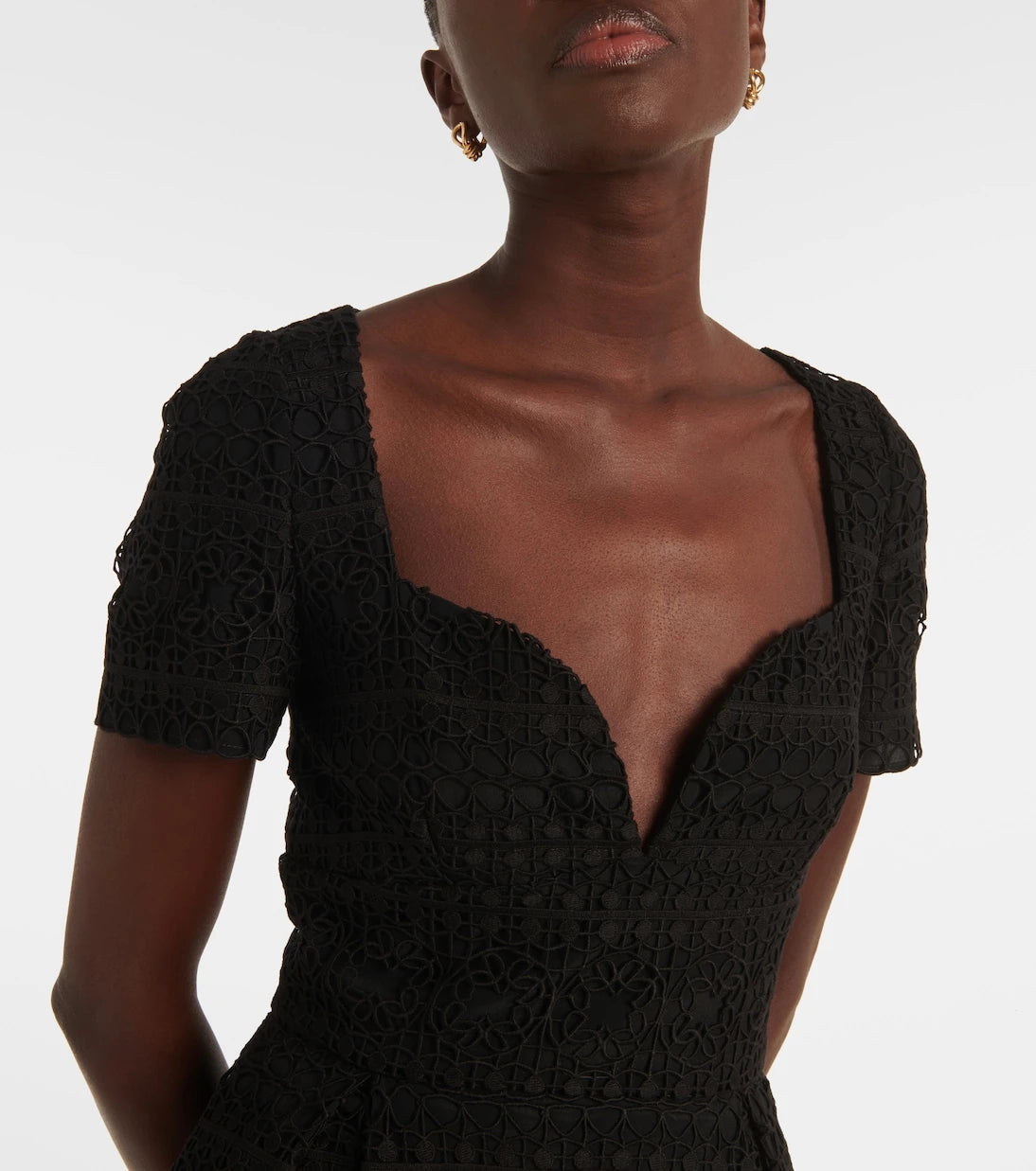 Elie Saab - Macramé midi dress