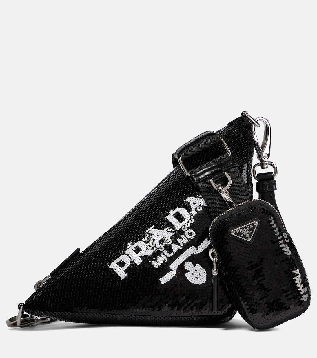 Prada - Triangle sequin shoulder bag