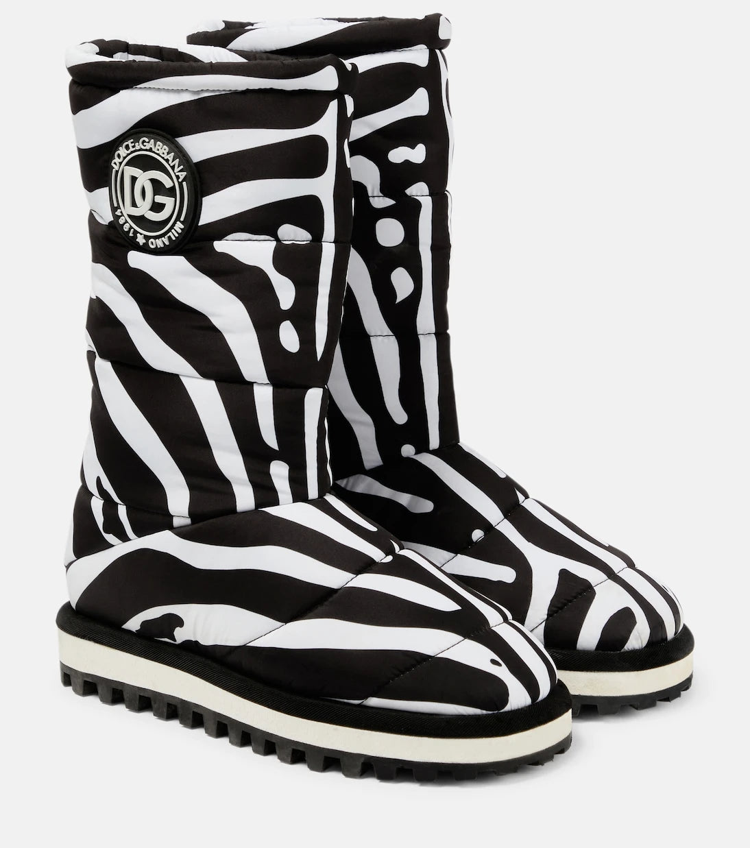 Dolce&Gabbana - Zebra-print padded nylon snow boots