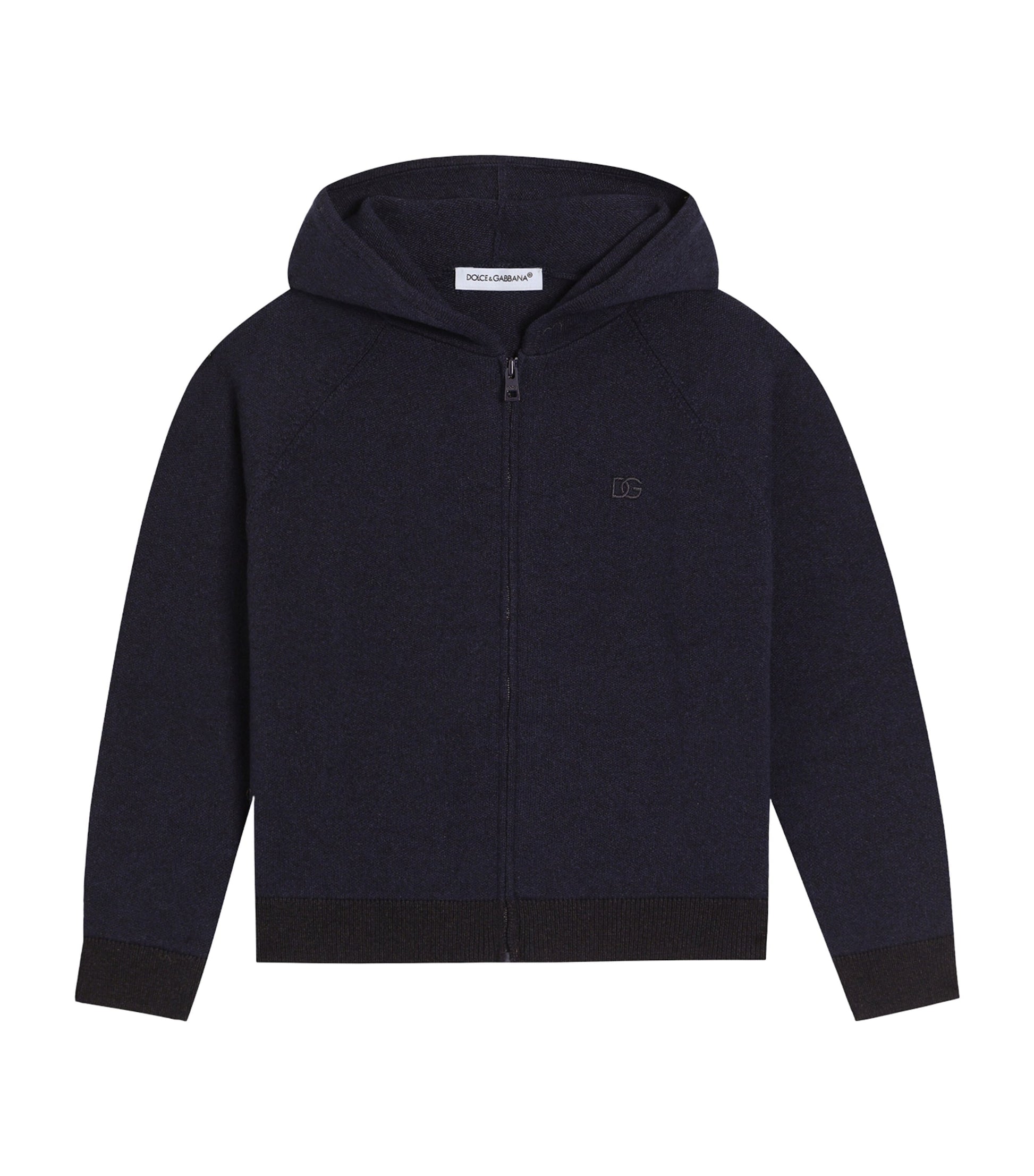 Wool-Cashmere DG Millennials Zip-Up Hoodie (8-12 Years)