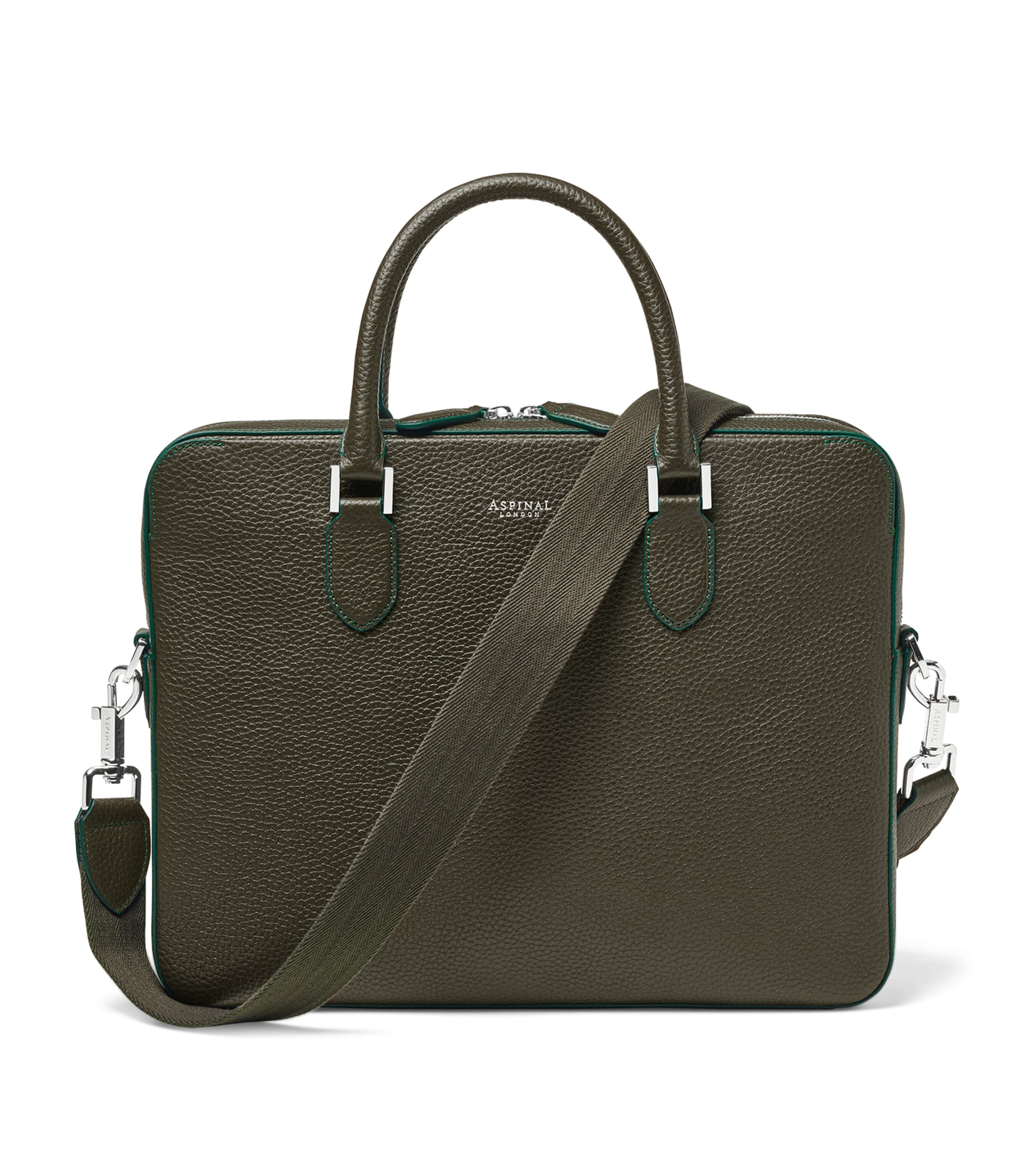Aspinal Of London Leather Mount Street Briefcase Bag