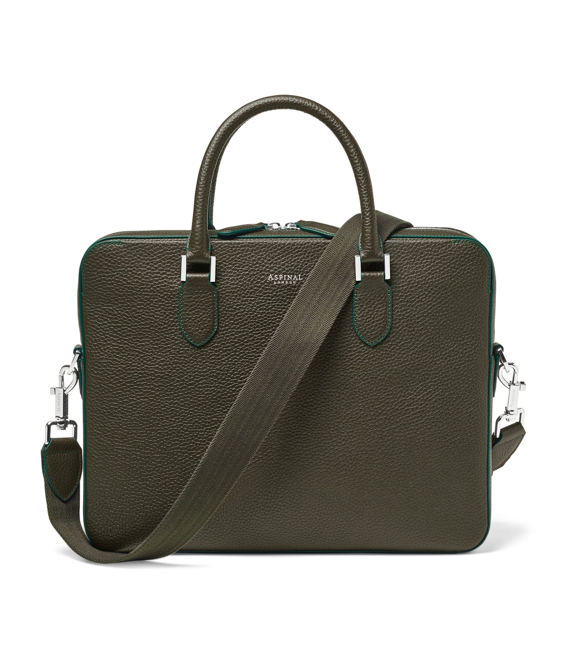 Aspinal Of London Leather Mount Street Briefcase Bag