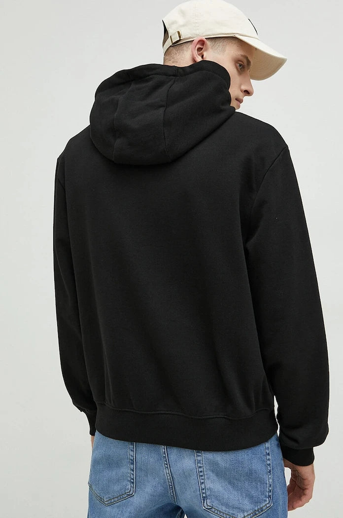HUGO kapüşonlu erkek pamuklu sweatshirt Dapo