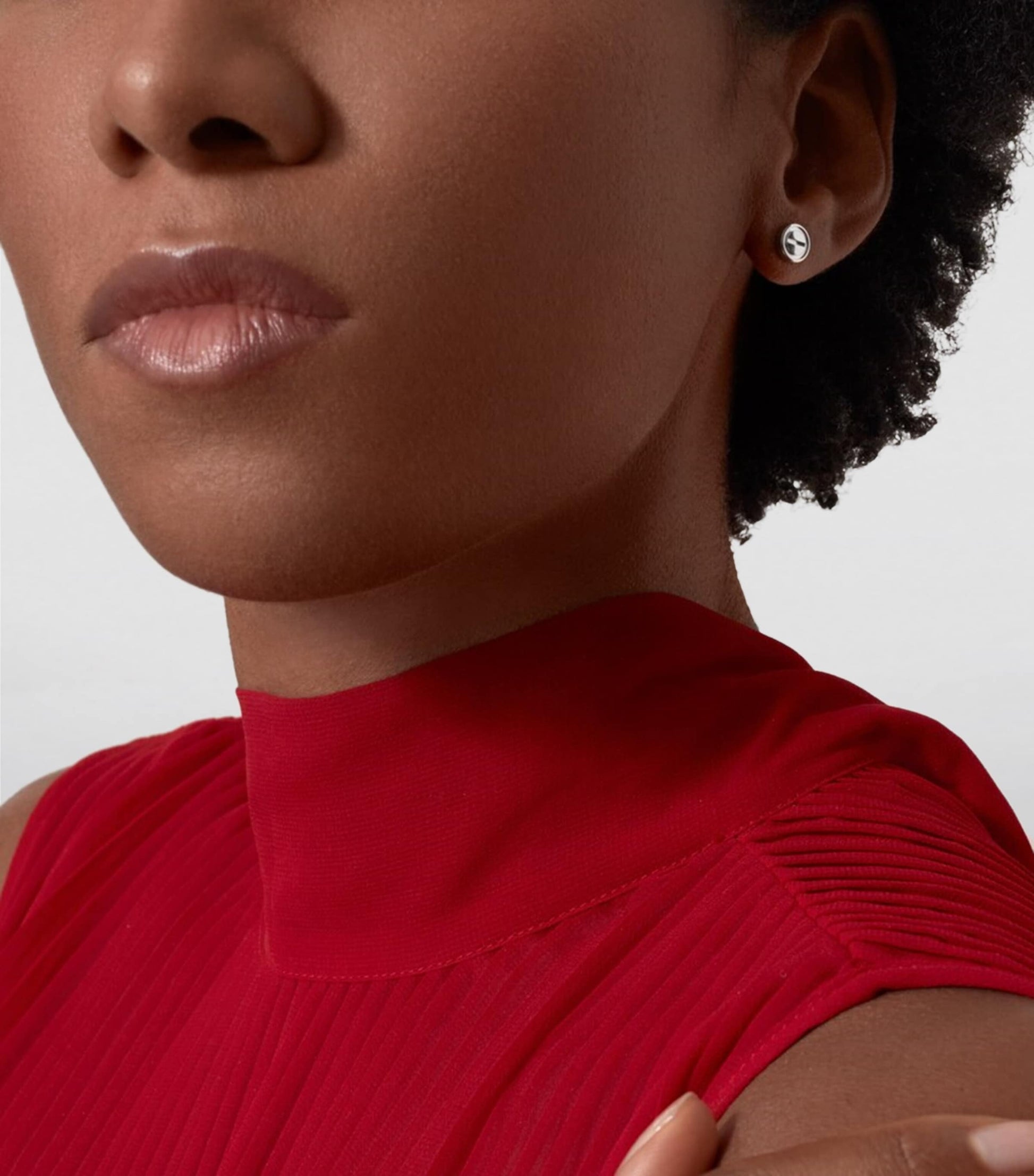 White Gold LOVE Stud Earrings