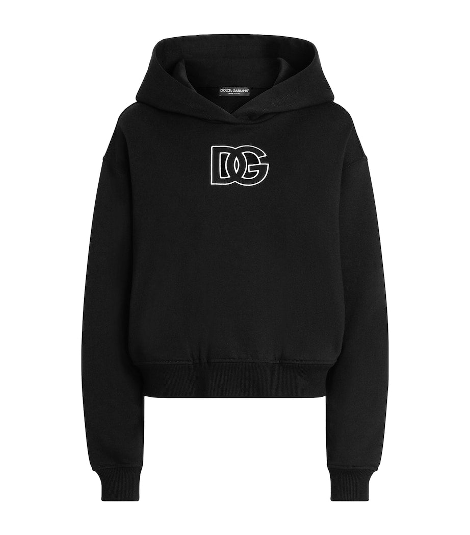 Cotton Logo Hoodie N0000-BLACK