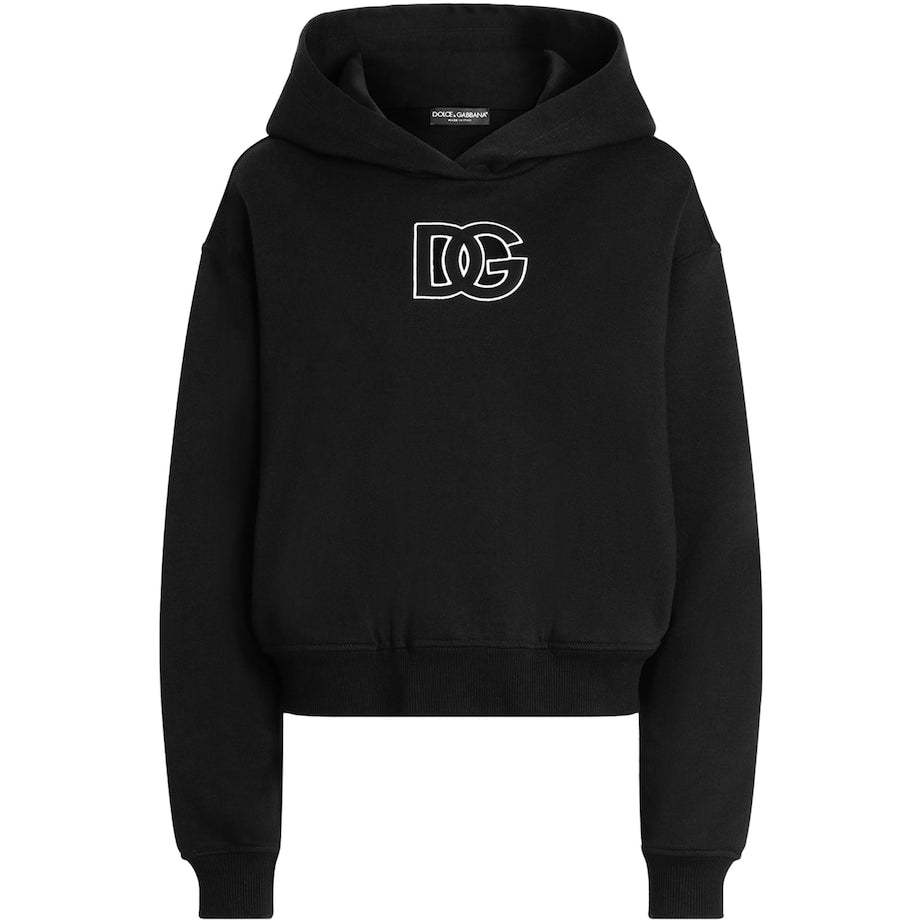Cotton Logo Hoodie N0000-BLACK