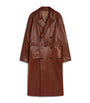Dunhill Brown Archive Leather Trench Coat