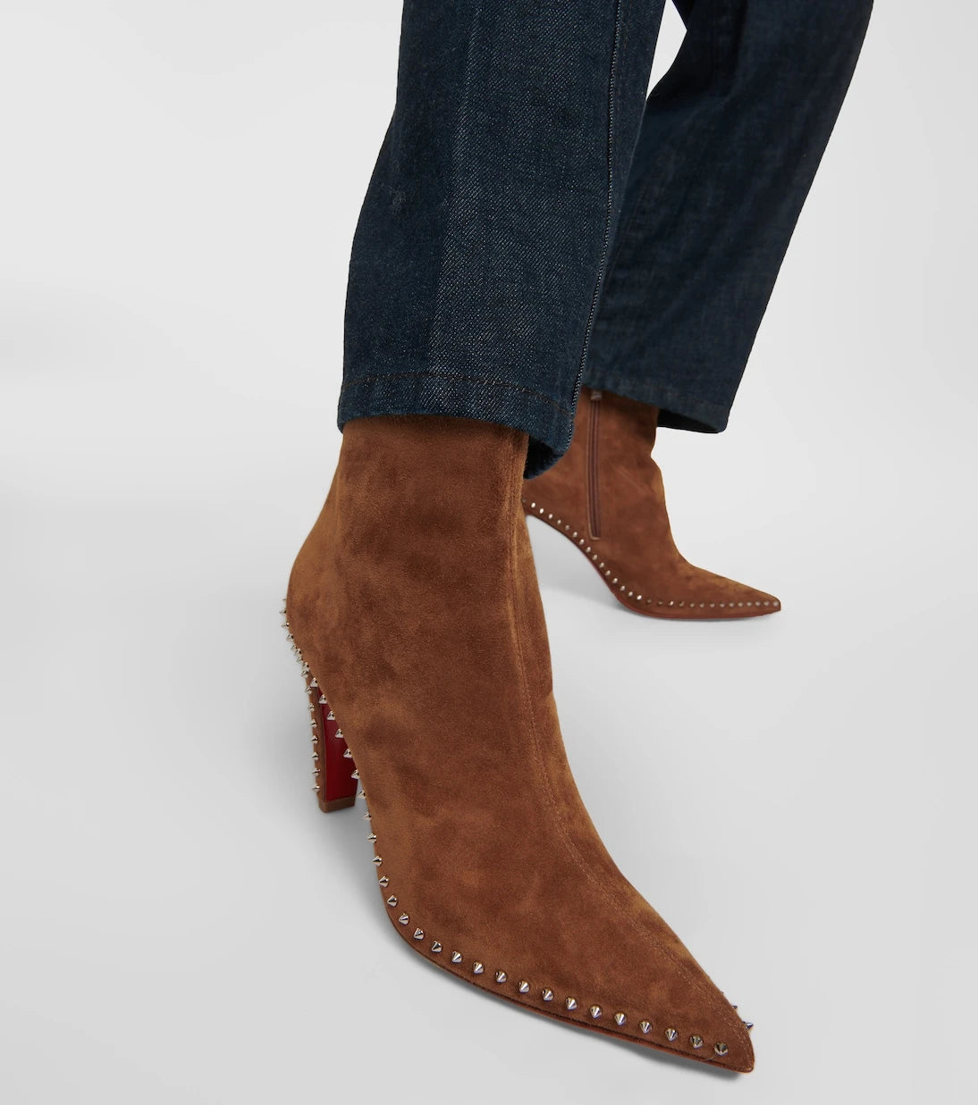 Christian Louboutin - Vidura studded suede ankle boots