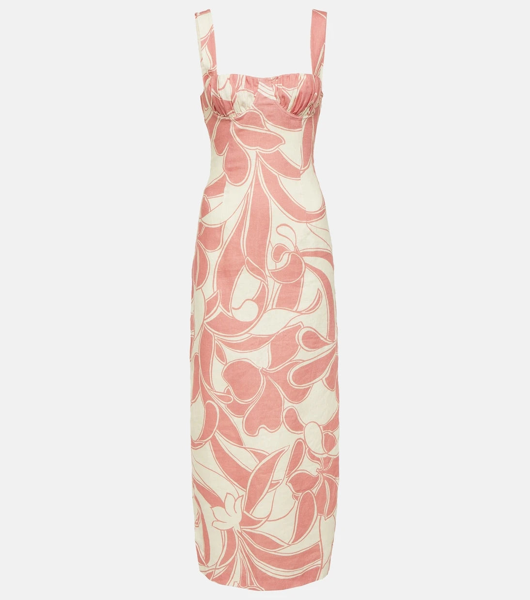 SIR - Belletto printed linen midi dress