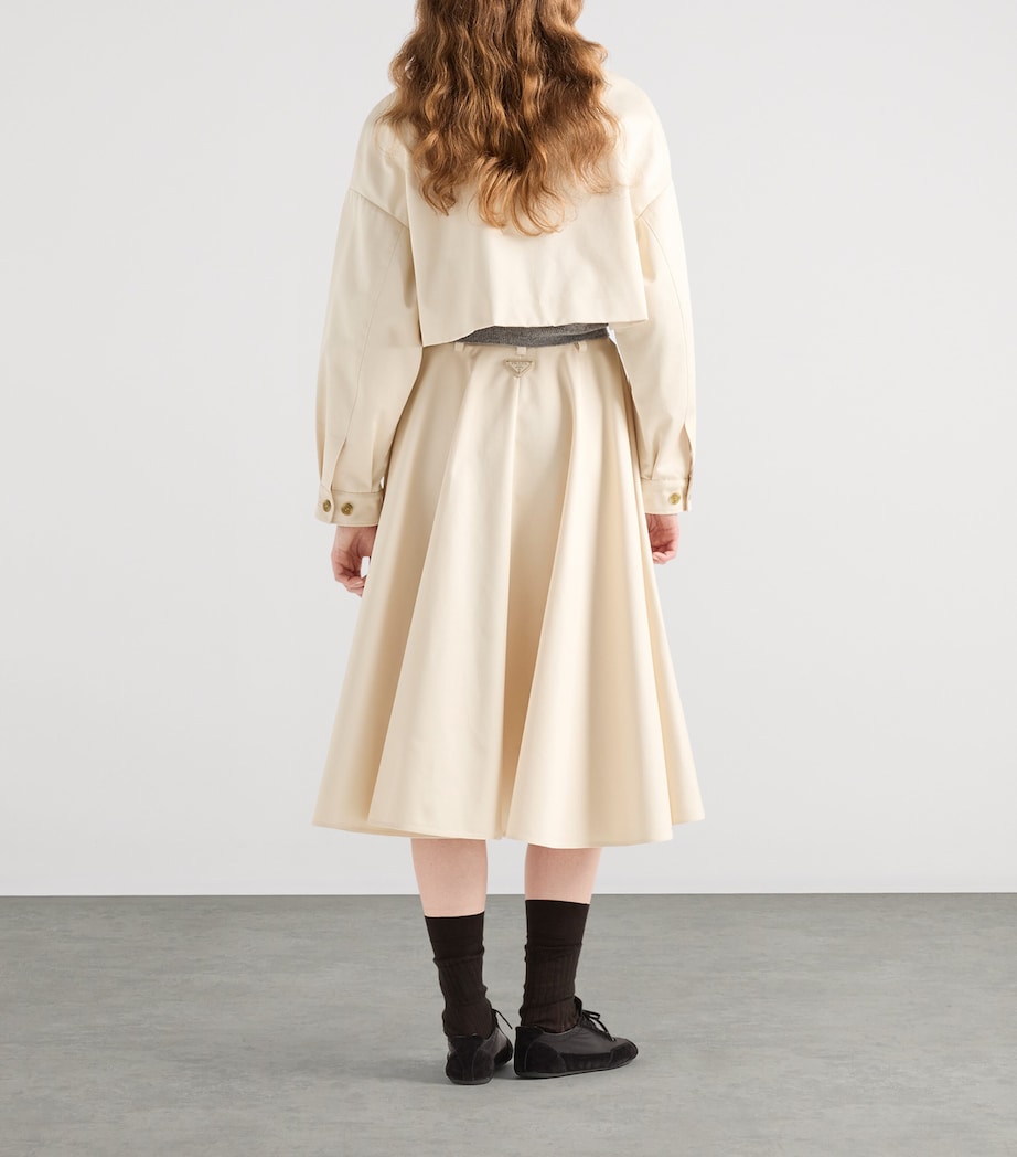 Neutral Chino Cropped Shirt Jacket