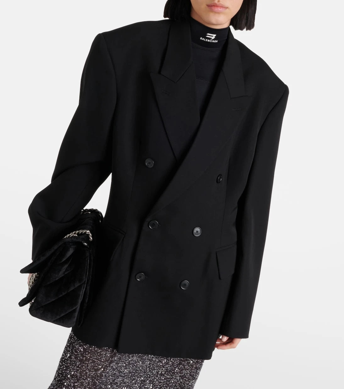 Balenciaga - Cinched double-breasted wool blazer