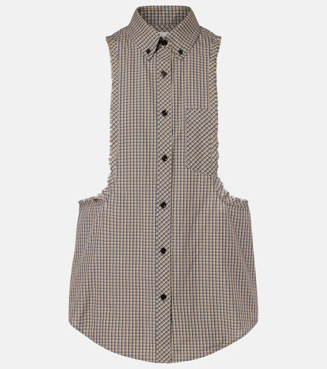 Versace - Checked cotton shirt