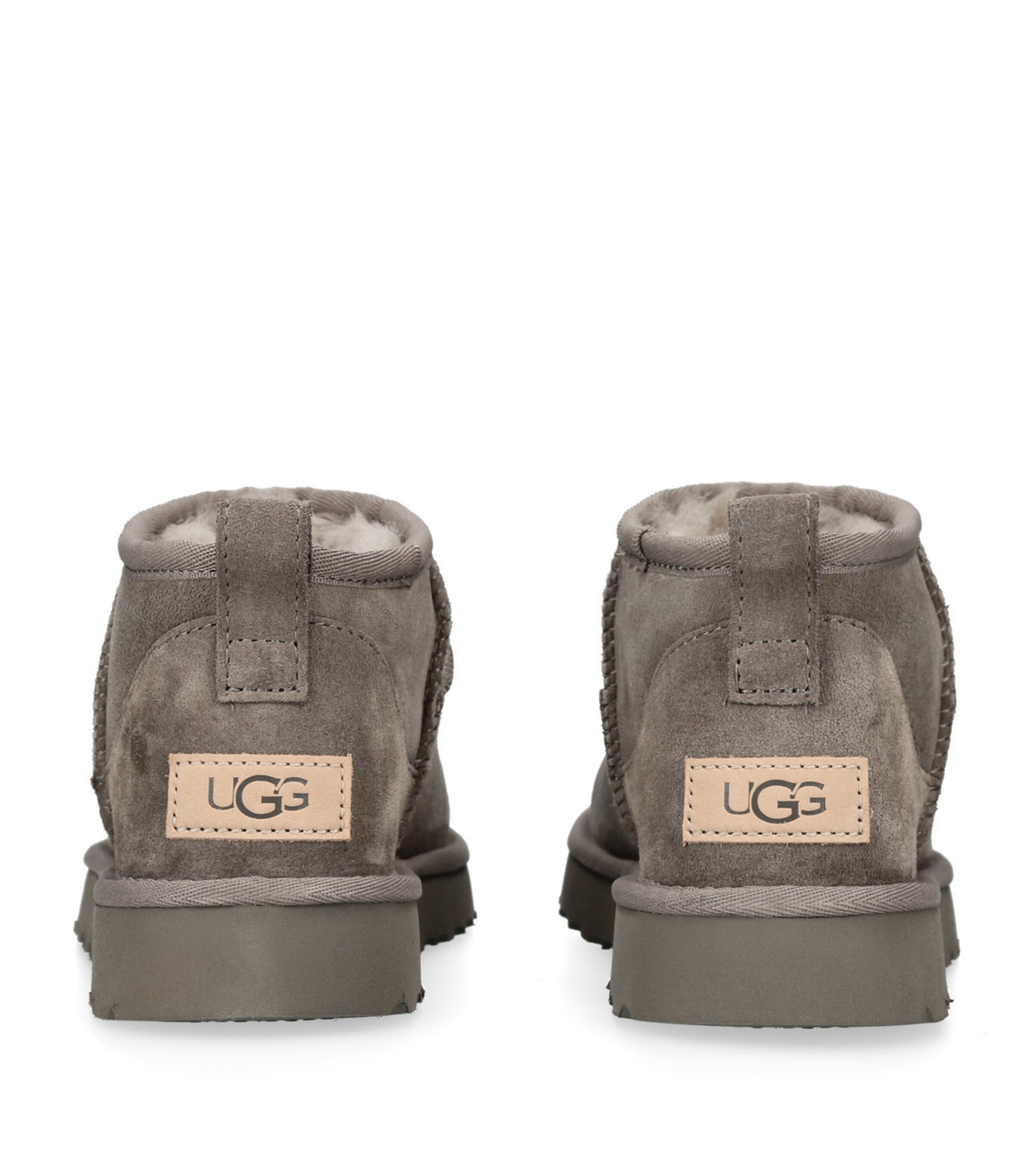 Grey Suede Classic Ultra Mini Boots