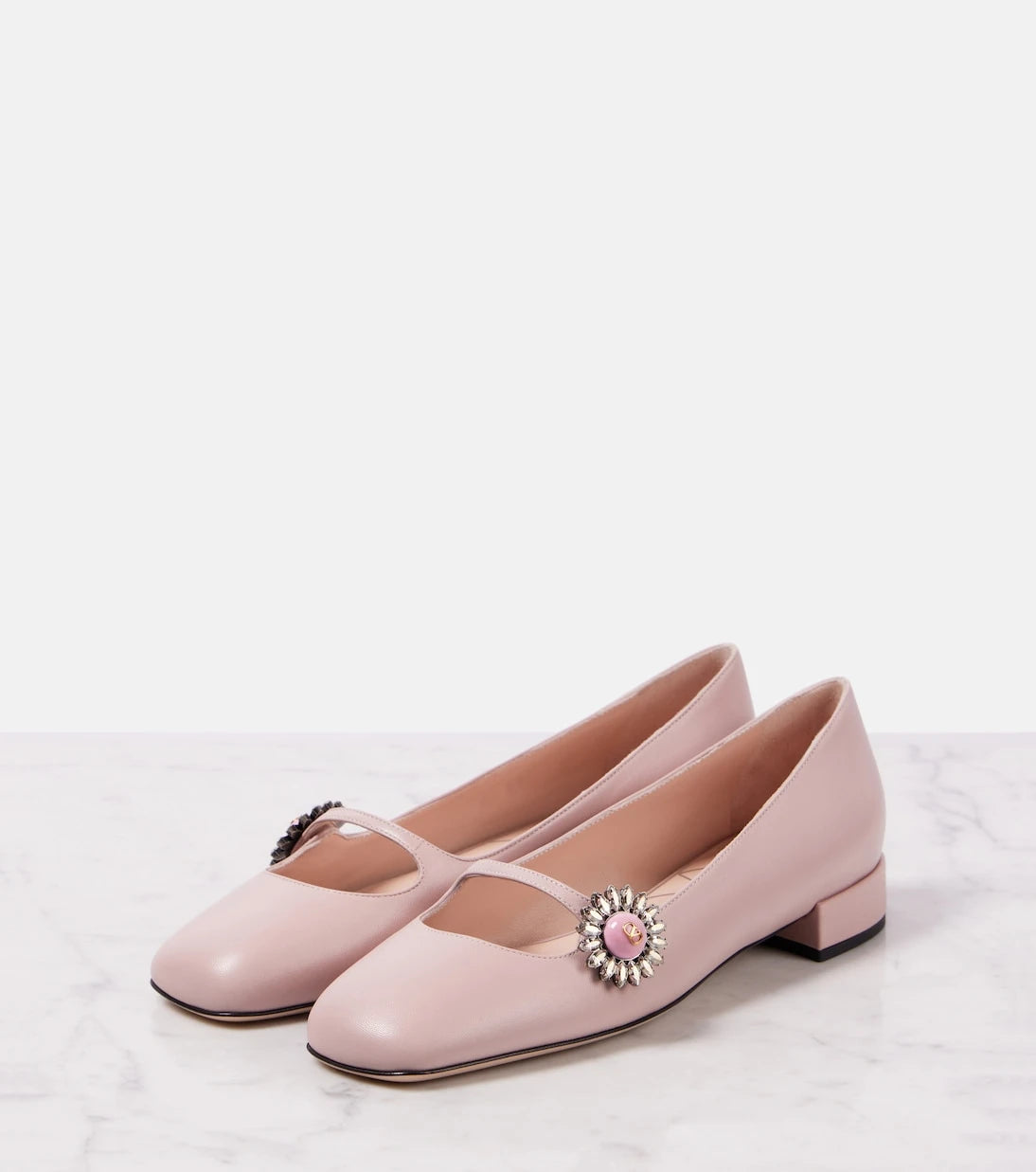 Valentino Garavani - Preshoes leather Mary Jane flats