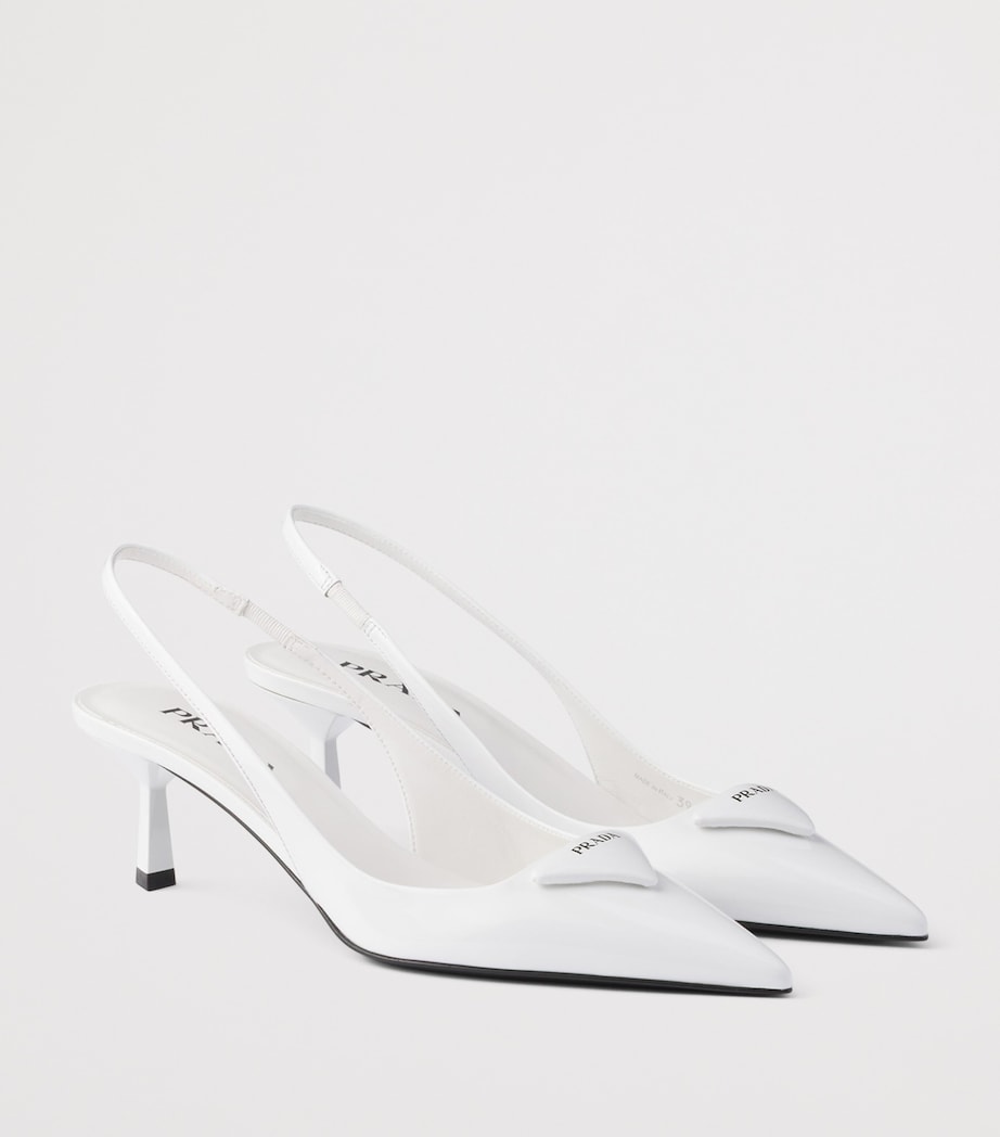 Prada Patent Leather Slingback Pumps 55