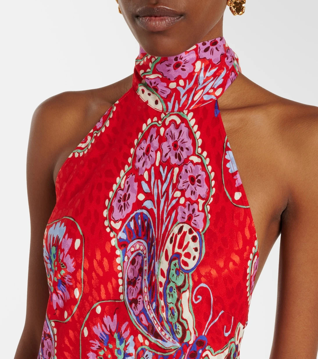 Rixo - Maura printed halterneck maxi dress