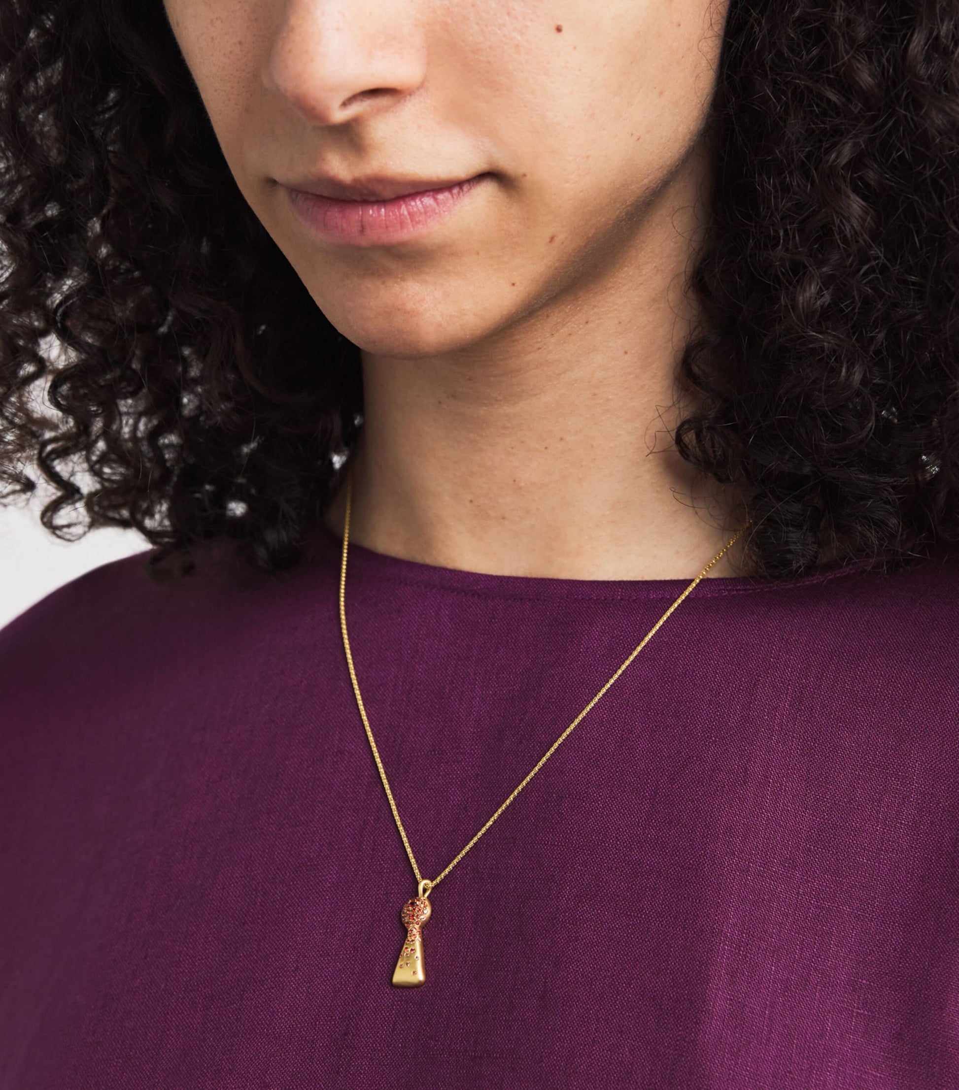 Yellow Gold and Sapphire Unlock Happiness Necklace