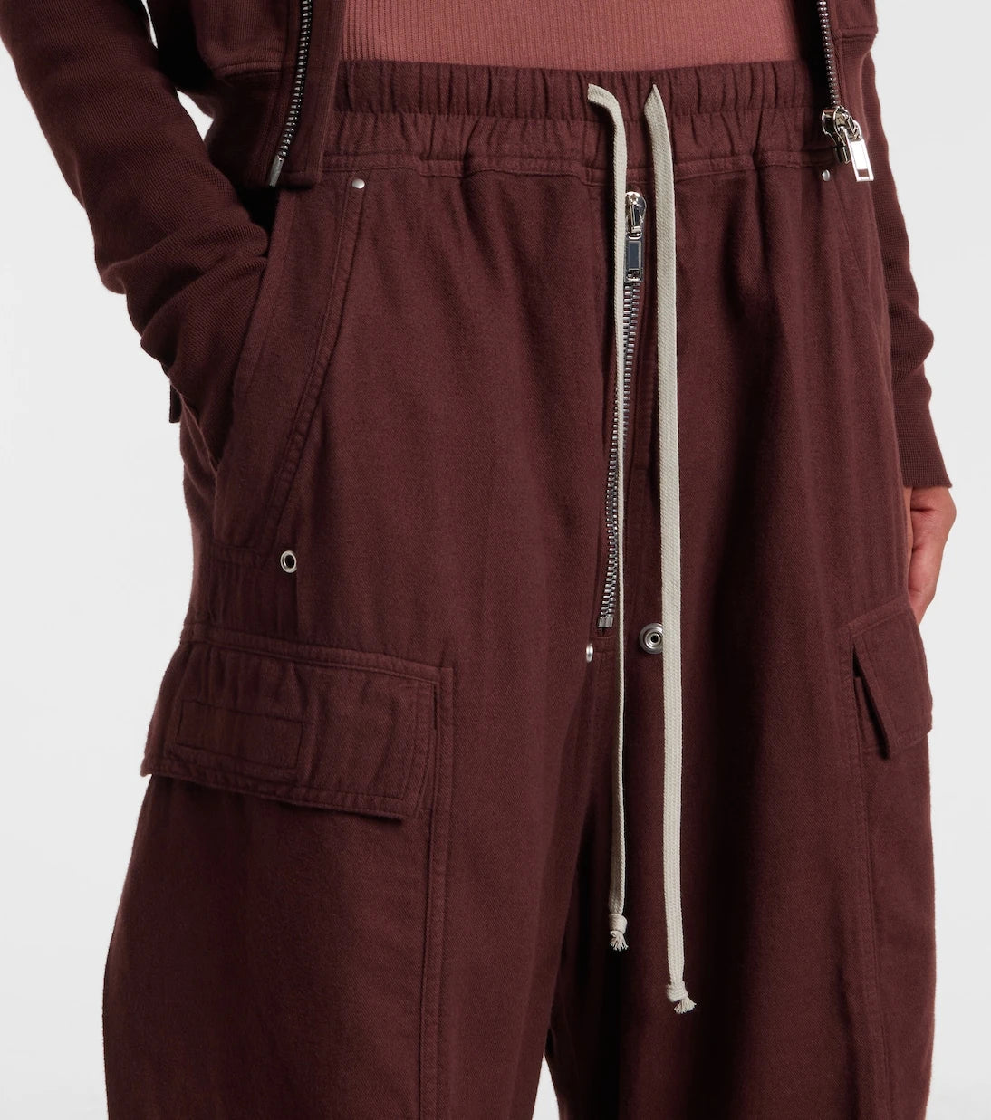 Rick Owens - DRKSHDW Jumbo Bela cotton flannel cargo pants