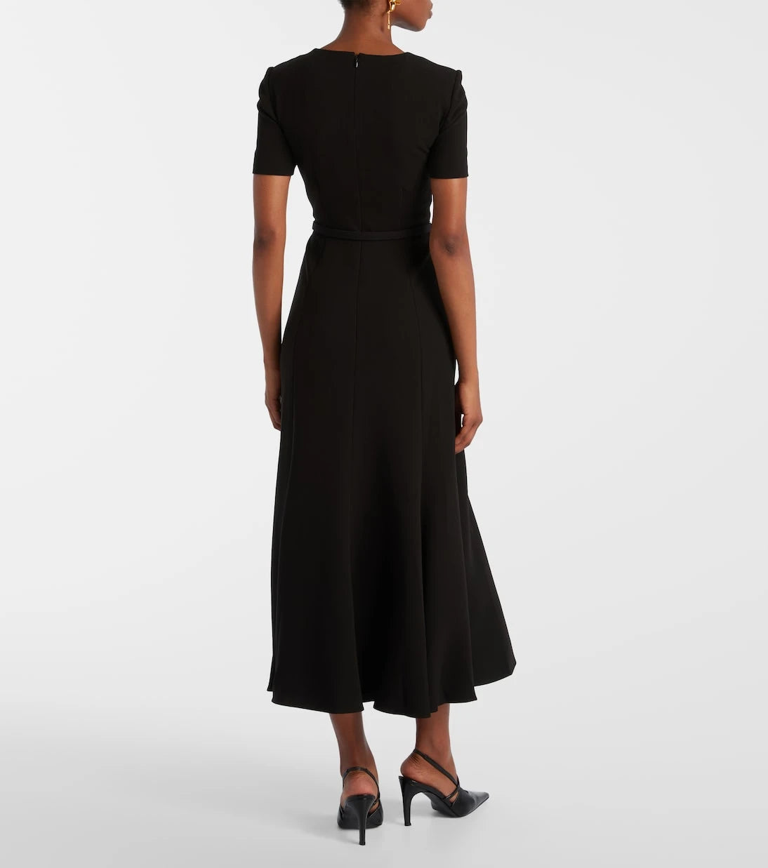 Roland Mouret - Belted crêpe midi dress