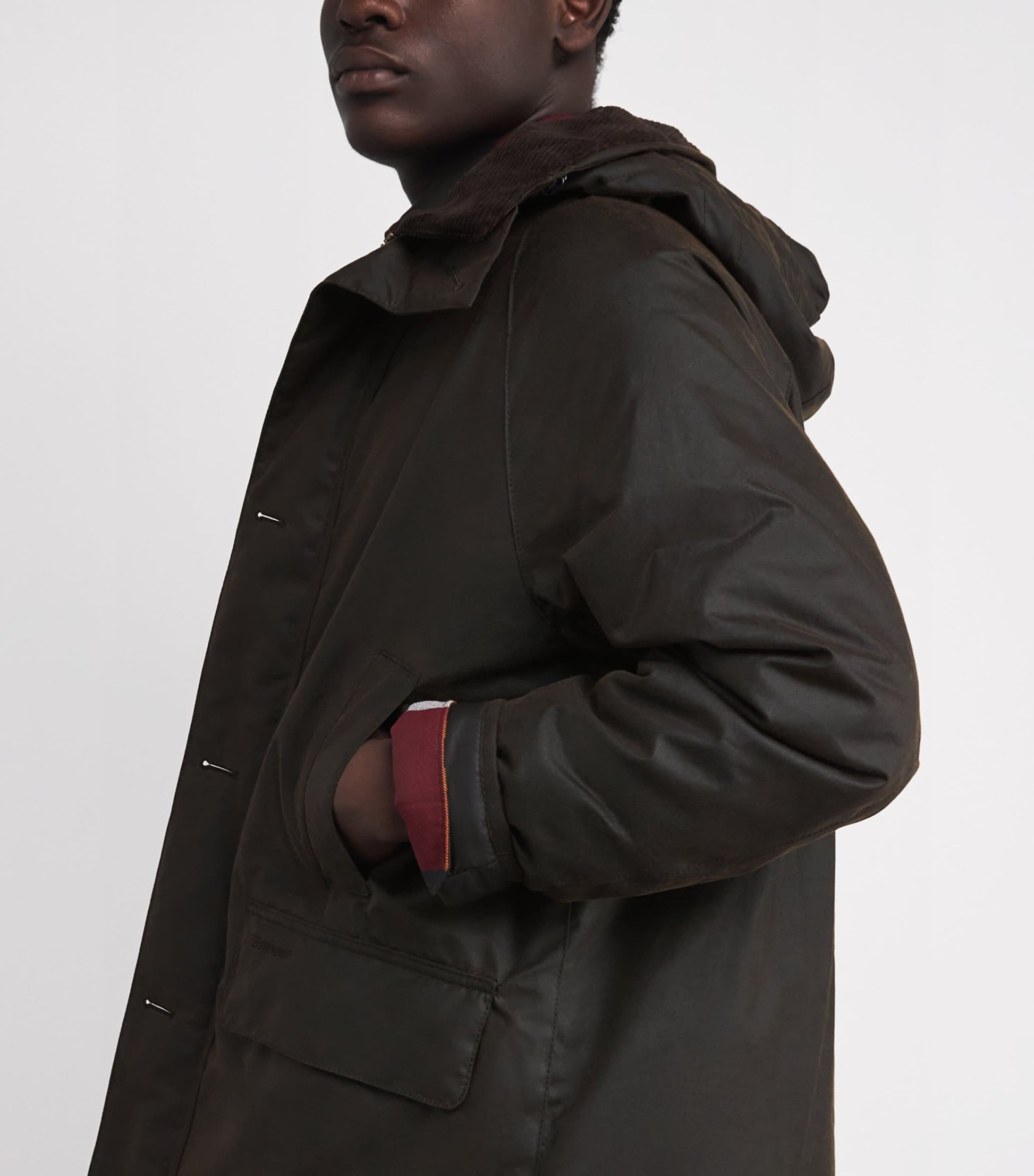 Barbour Brown Waxed Water-Resistant Beaudale Trench Coat