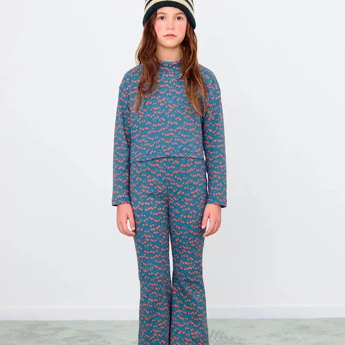 Детски панталон Tinycottons MINI APPLES RIB PANT