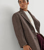 Cashmere-Silk Chevron Overcoat