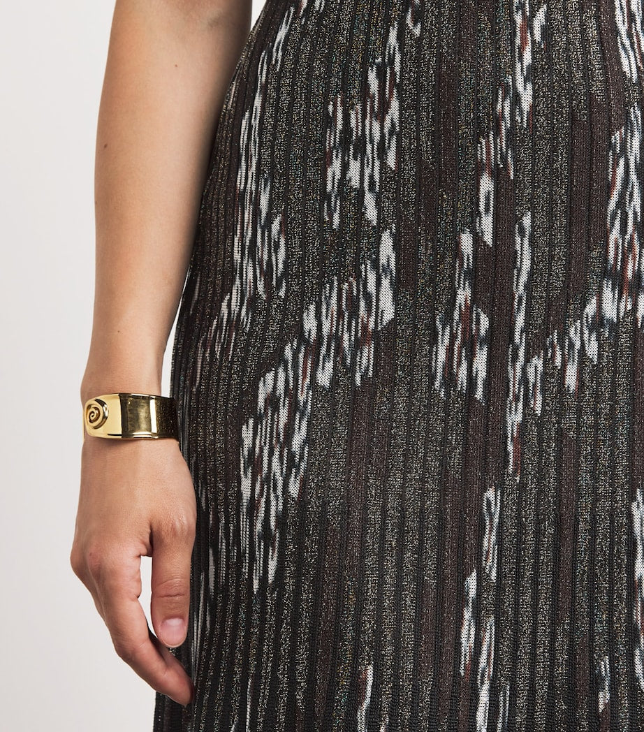 Missoni Black Metallic Ribbed Maxi Dress
