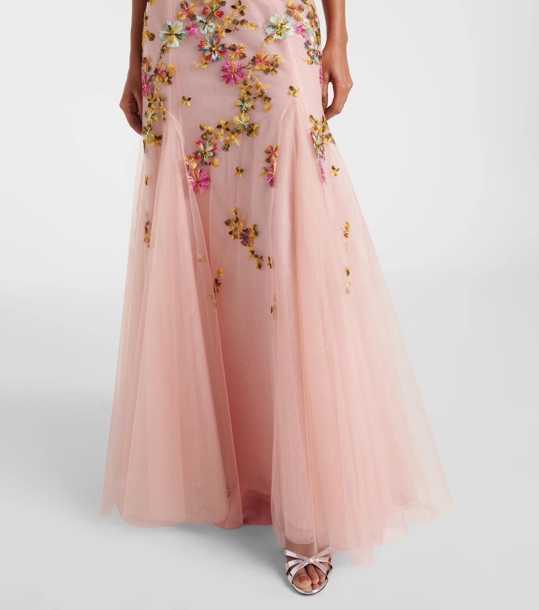 Costarellos - Polina embroidered tulle gown