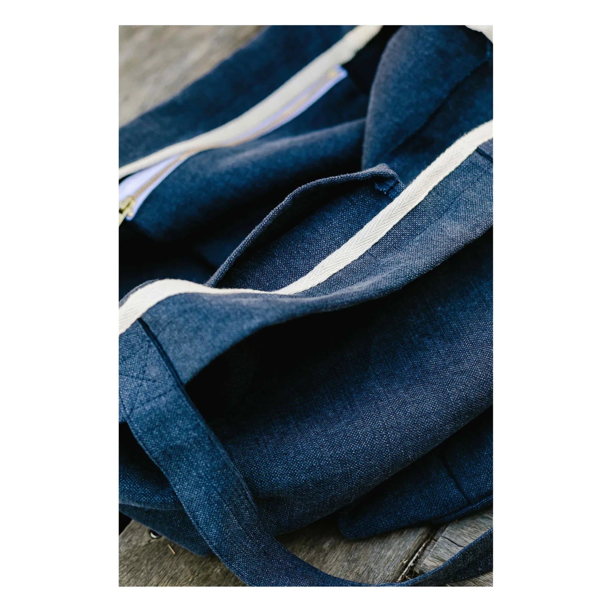 Adorna - Emma Linen tote bag | Navy blue