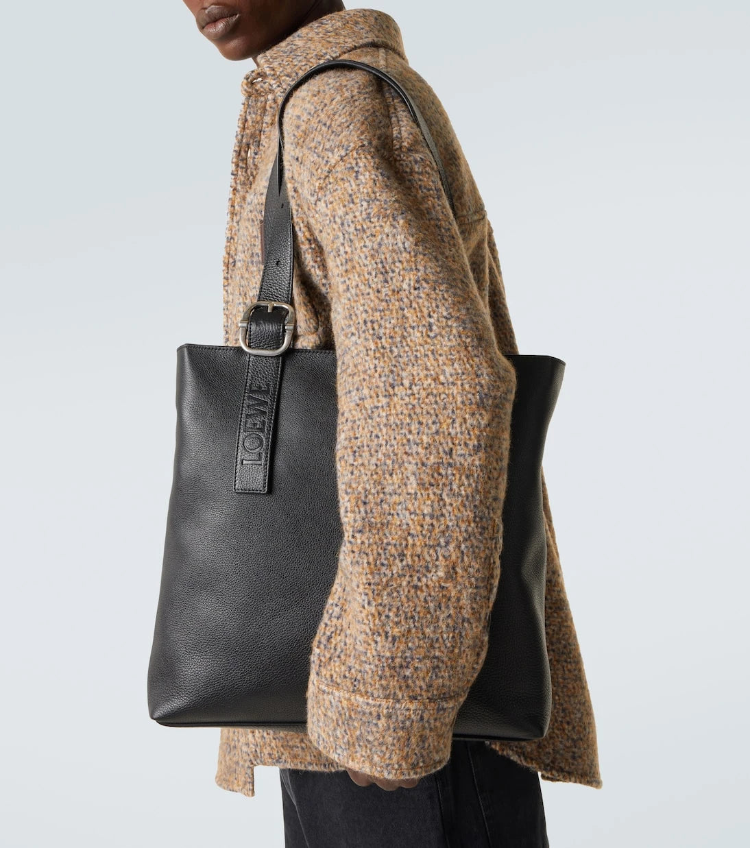 Loewe - Loop leather tote bag