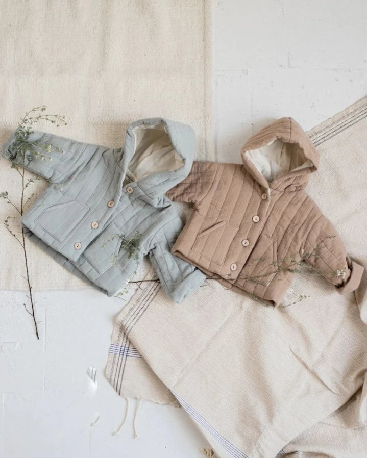1+ in the family - Domenico Mousseline Hooded Jacket | Camel